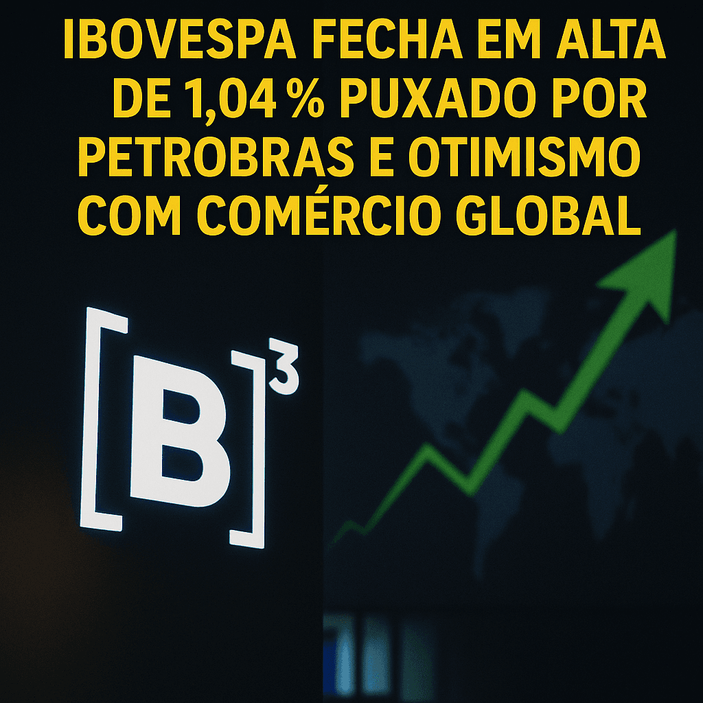 Ibovespa Fecha em Alta de 1,04% Puxado por Petrobras e Otimismo com Comércio Global