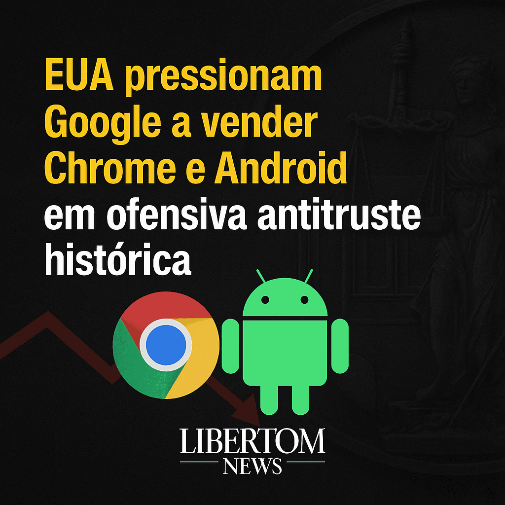 EUA pressionam Google a vender Chrome e Android em ofensiva antitruste histórica