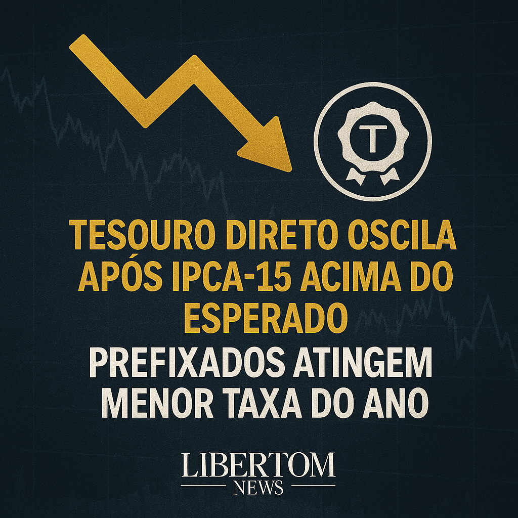 Tesouro Direto oscila após IPCA-15 acima do esperado; prefixados atingem menor taxa do ano