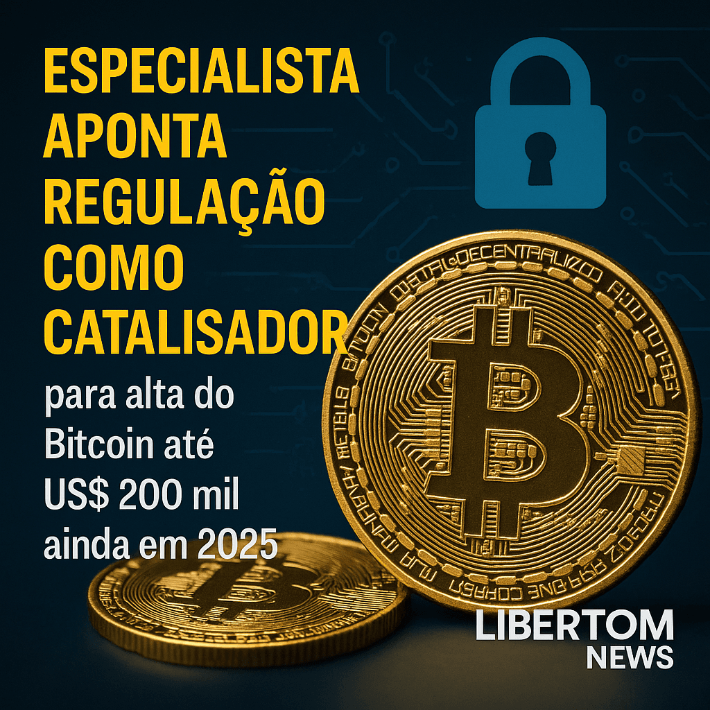 Especialista vê regulação como catalisador para alta do Bitcoin até US$ 200 mil ainda em 2025