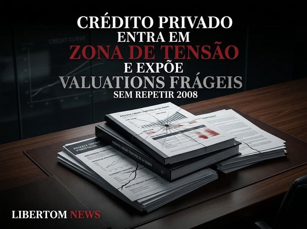 Crédito privado entra em zona de tensão e expõe valuations frágeis sem repetir 2008