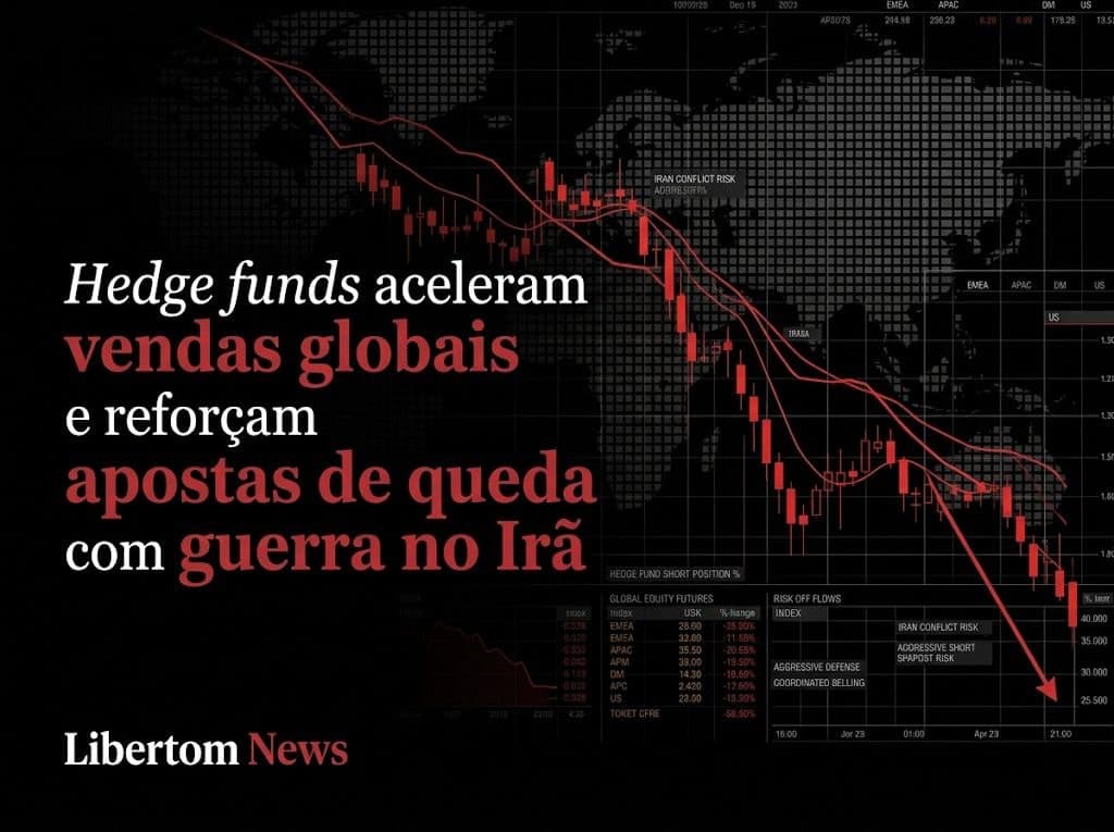 Hedge funds aceleram vendas globais e reforçam apostas de queda com guerra no Irã