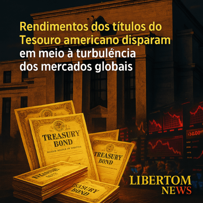 Rendimentos dos títulos do Tesouro americano disparam em meio à turbulência dos mercados globais