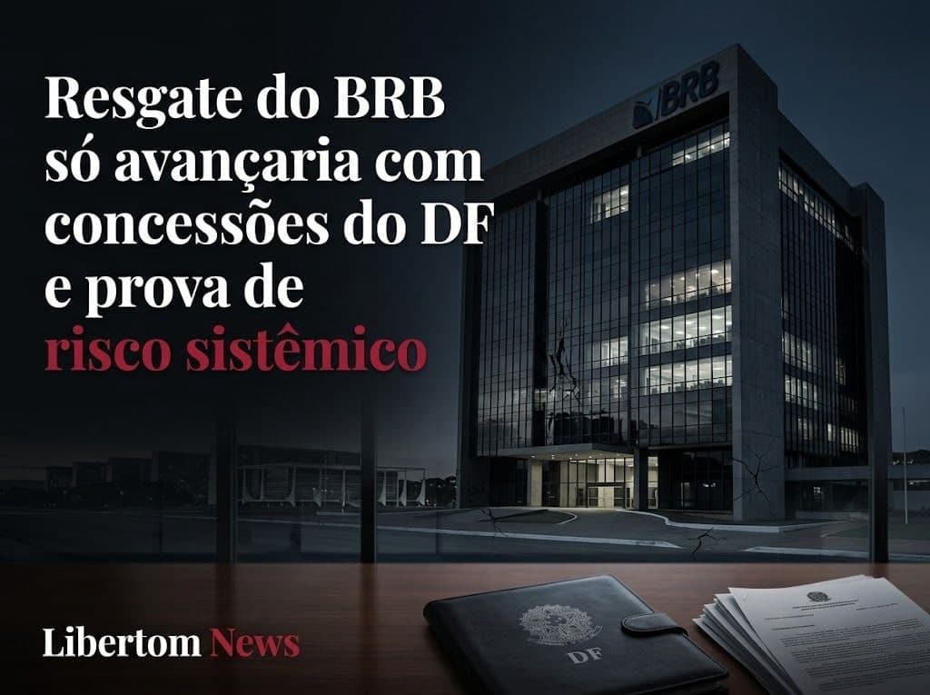 Resgate do BRB só avançaria com concessões do DF e prova de risco sistêmico