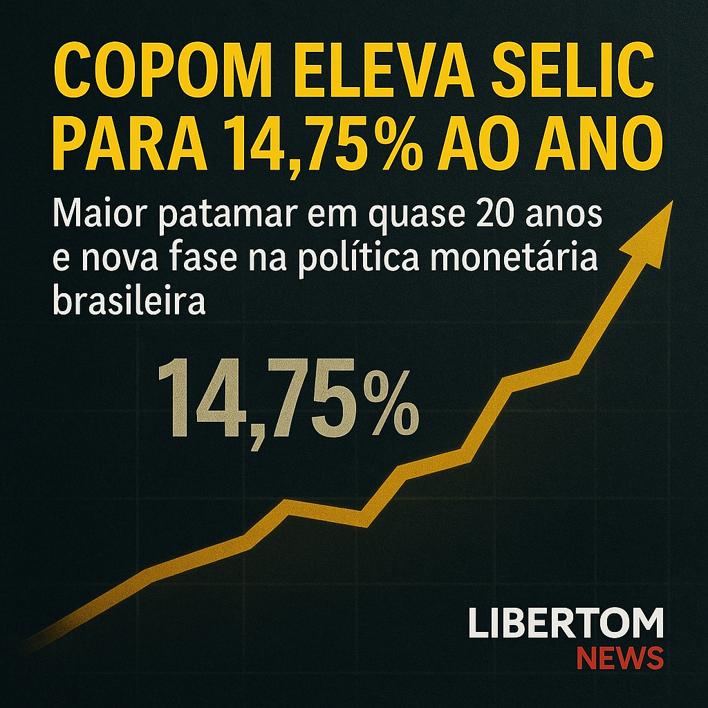 Copom Eleva Selic para 14,75% ao Ano: Maior Patamar em Quase 20 Anos e Nova Fase na Política Monetária Brasileira
