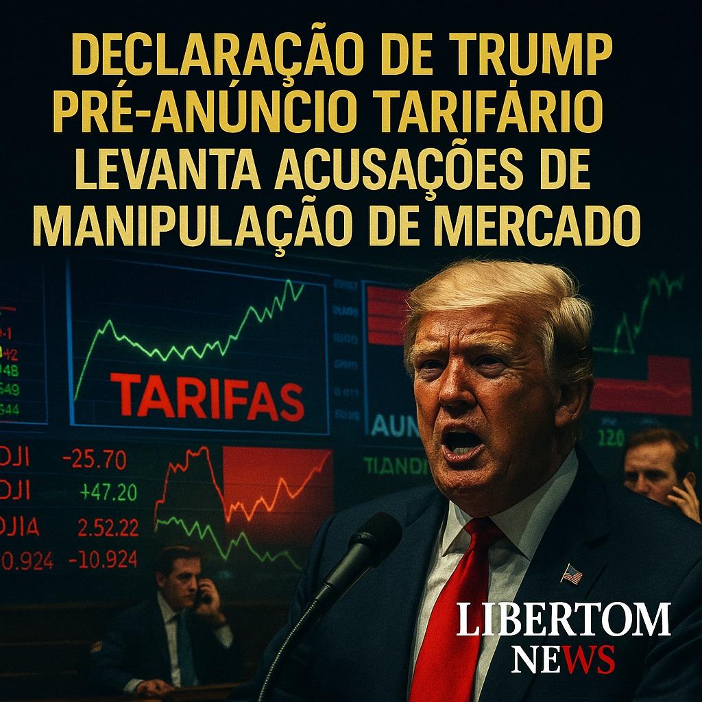 Declaração de Trump Pré-Anúncio Tarifário Levanta Acusações de Manipulação de Mercado